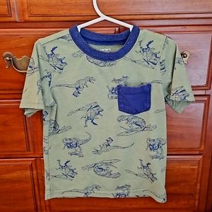 Green Blue Dinosaur Tee Shirt